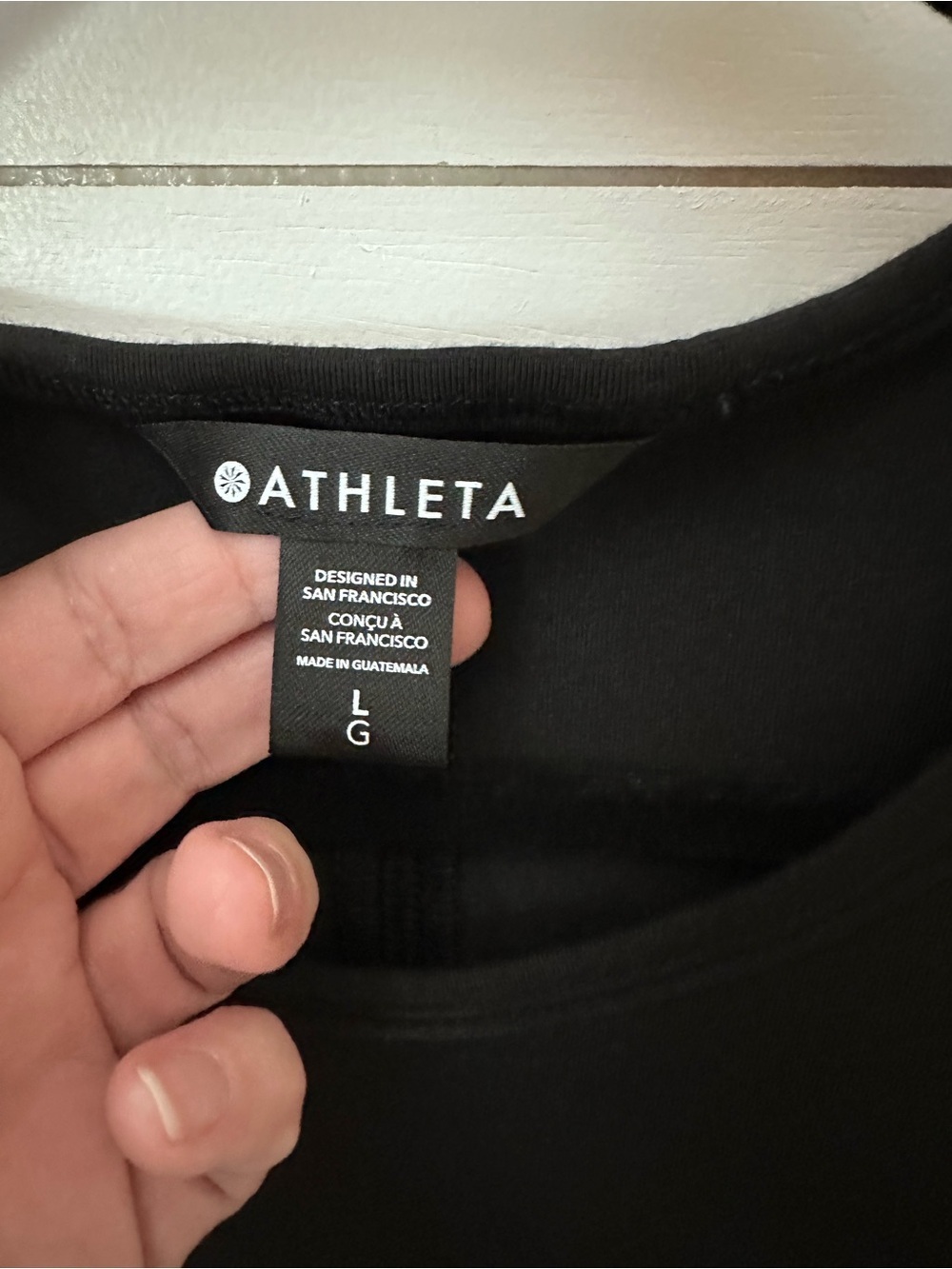 NEW Athleta L essential black cotton-spandex casual minimalist maxi dress LBD - Picture 6 of 12